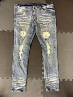 RtA スリムフィット ダメージ スキニー デニム ジーンズ 32 - メルカリ