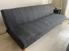 グレー ファブリック ソファベッド
