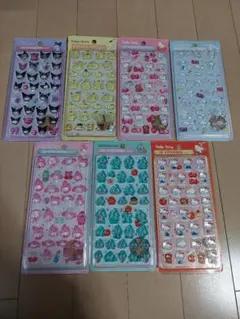 サンリオ ボンボンドロップシール 3Dステッカー 7枚セット