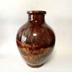備前焼 大壺 窯変 胡麻釉 竹村松月 松井等 華道具 茶道具 骨董品 在銘