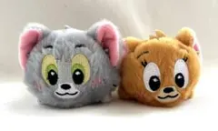 トムとジェリー　もこもこ寝そべりキュートマスコット　2点セット