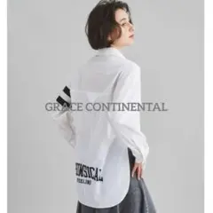 GRACE CONTINENTAL バックプリントシャツ