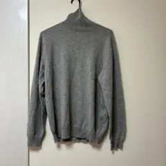 ユニクロ　カシミヤ100% グレー タートルネックセーター