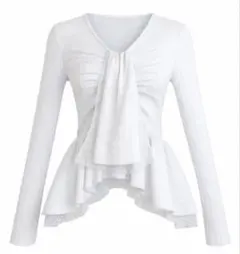 1時間限定】yilon TIE PEPLUM LACE BLOUSE BLUE - メルカリ