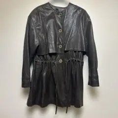 レディース　羊革　レザーコート