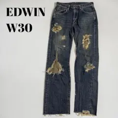 希少 29 AG-ED DENIM ダメージリペアデニム 馬革ラベル アメリカ製