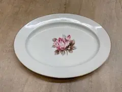 【希少】ノリタケ 大皿 オーバル　ピンクローズ 金彩 ヴィンテージ