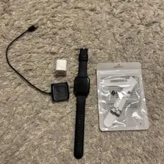 スマートウォッチ本体 黒 交換バンド付き
