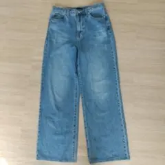 ユニクロ ワイドストレートジーンズ 64BLUE 25インチ