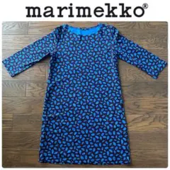 MarimekkoマリメッコNUMARチュニックワンピース　ブルー×バーガンディのサムネイル