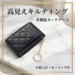 【ブラック】カードケース　小銭入れ　財布 パスケース　ブラック 薄型