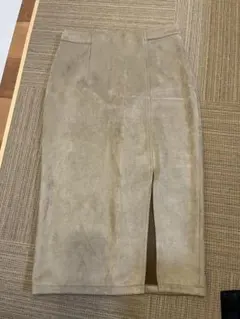 ZARA ベージュ スエード風スカート L