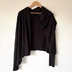 希少　DIRAIN 変形ドレープ　カーディガン　ブラック　Y2K 2