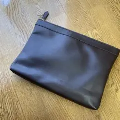BEAMS LIGHTSダークブラウン レザー クラッチバッグ