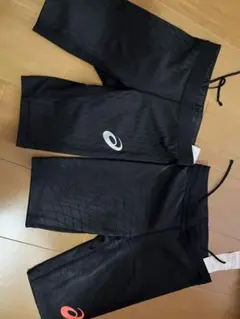 ASICS ブラック 陸上用 ハーフタイツ