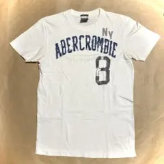 【MUSCLE A&F】ホワイト　Tシャツ　ナンバー8のプリントデザイン