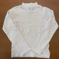 GITA ライトグレー ハイネック 長袖カットソー　130