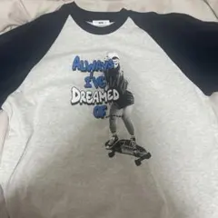 WEGO ラグランTシャツ スケートボードプリント