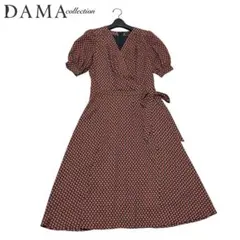 美品　ダーマコレクション　幾何学模様　ラップワンピース風　カシュクールワンピース