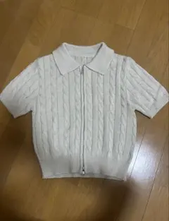 GRL ケーブルニット 半袖セーター