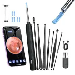 耳かき カメラ付き 極細レンズ イヤースコープ スマホ連動 耳掃除カメラ