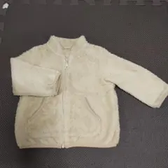 ユニクロ ファーリーフリースフルジップジャケット ベージュ 80