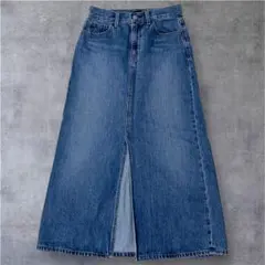 UNIQLO JEANS　デニムロングスカート ブルー　S