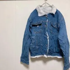 Y&F ボア襟 デニムジャケット Gジャン 内側ボア