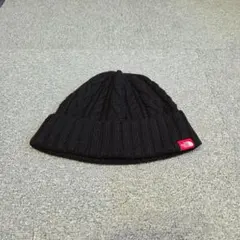 The North Face 黒 ニット帽 ケーブル編み