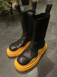 Bottega Veneta サイドゴアブーツ ブラック/オレンジ　35.5