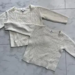 UNIQLO ユニクロ　ケーブルニットセーター 100cm 2枚セット　双子