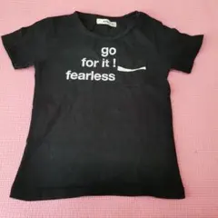 黒 Tシャツ 120cm メッセージプリント