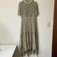 ◇お値下げしましました◇結婚式 お呼ばれ 総レース 半袖 パーティードレス