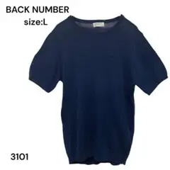 バックナンバー　BACK NUMBER ニット　シャツ　トップス　ネイビー　Ｌ