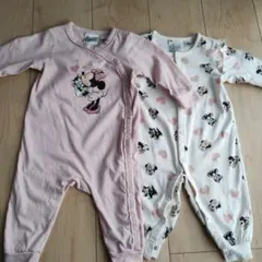 ミニーマウスロンパース2点セット　H＆M　6M