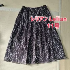 Lelian レリアン ドット柄 プリーツスカート 11号のサムネイル