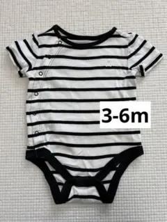 【babyGAP】ボーダー柄ロンパース 3-6mのサムネイル
