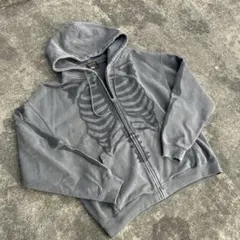 VANSON ボーンジップパーカー スミクロ ボックスシルエット