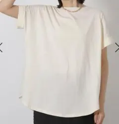 バックシャーリング 半袖Tシャツ アイボリーのサムネイル