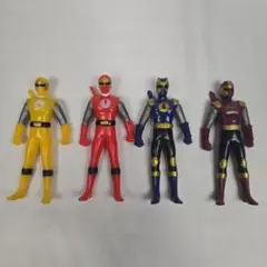 【希少】忍風戦隊ハリケンジャー フィギュア4体セット ソフビ風 懐かし玩具