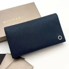 もっきち様専用✨BVLGARI 長財布 ビーゼロワン レザー 紺色 RFID搭載