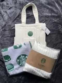 【新品・未使用】スタバ　キルティングトート・ブランケット・ピクニックマットセット