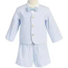 Lito リト 蝶ネクタイ付 スーツ セット ブルー ストライプ ジャケット