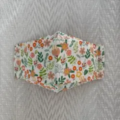 ハンドメイド大人用女性用 花柄布製マスク
