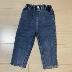 プティマイン ベビー デニム パンツ レースアップ ジーパン 90