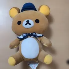 リラックマストア限定 リラックマ 花冠 チェックワンピース ぬいぐるみ