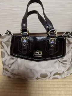 極美品 COACH パッチワーク シグネクチャー ショルダーバッグ スター