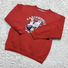 【c6388】SANTAWORLD トレーナー 長袖　レッド
