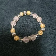 ローズクォーツ ビーズブレスレット 数珠 水晶