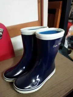 ネイビー ショートレインブーツ Enjoy Walk